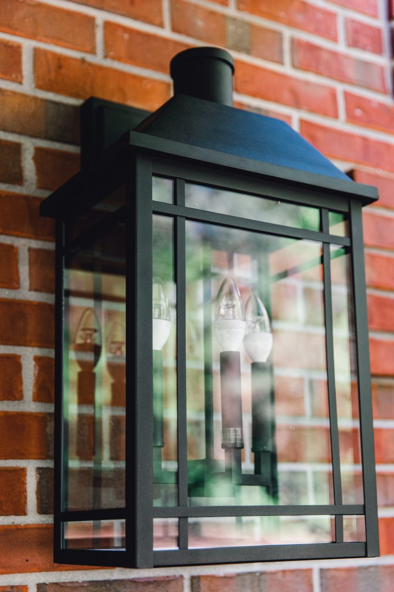 Close up of the Braden Lankford Outdoor Lantern from Capital Lighting