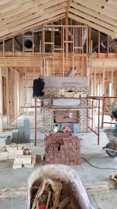 Wall framing a steel-framed farmhouse