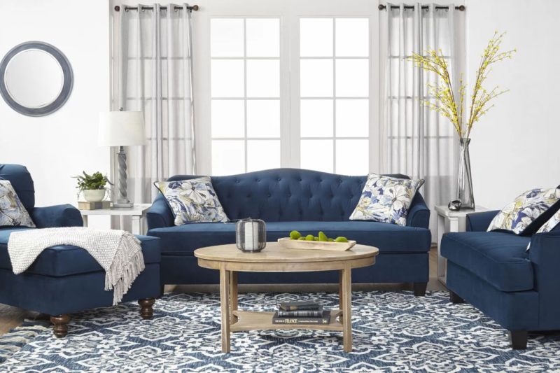 blue cottage living room set