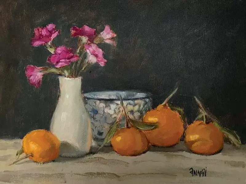 Still Life with Mandarins painting by Annai Smith