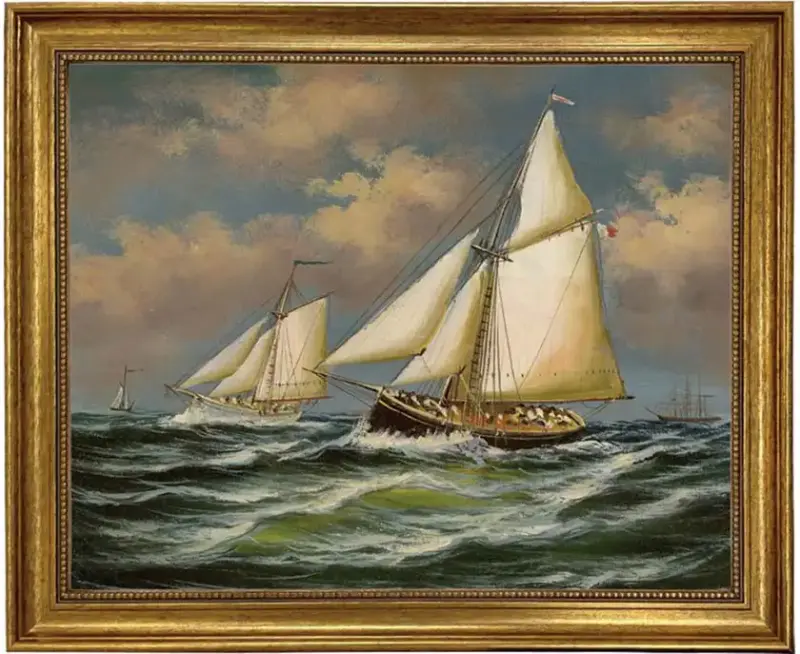 Traditional American Schooner painting by Jacobsen