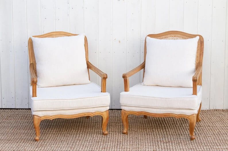 Pair of Provincial French Country Arm Chairs