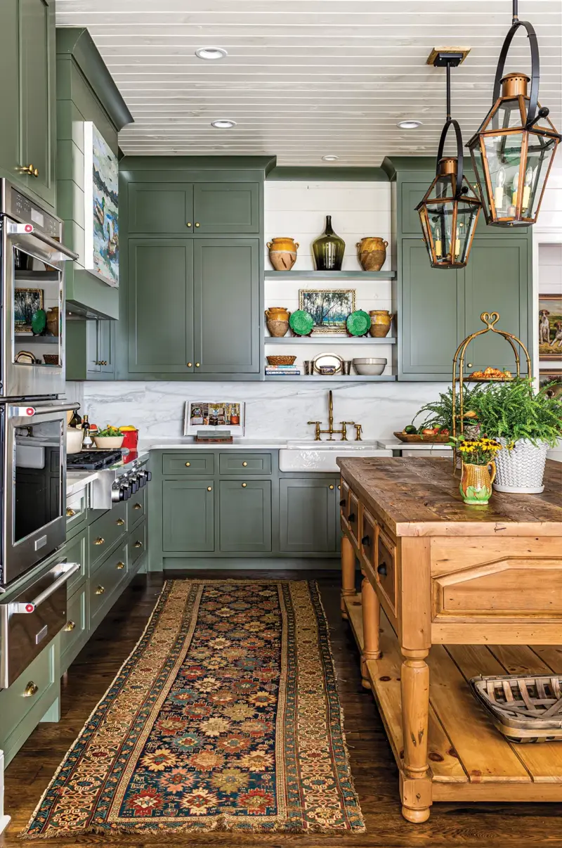 kitchen in unique home on a Georgia farm