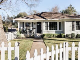 exterior of classic Georgetown bungalow in Texas