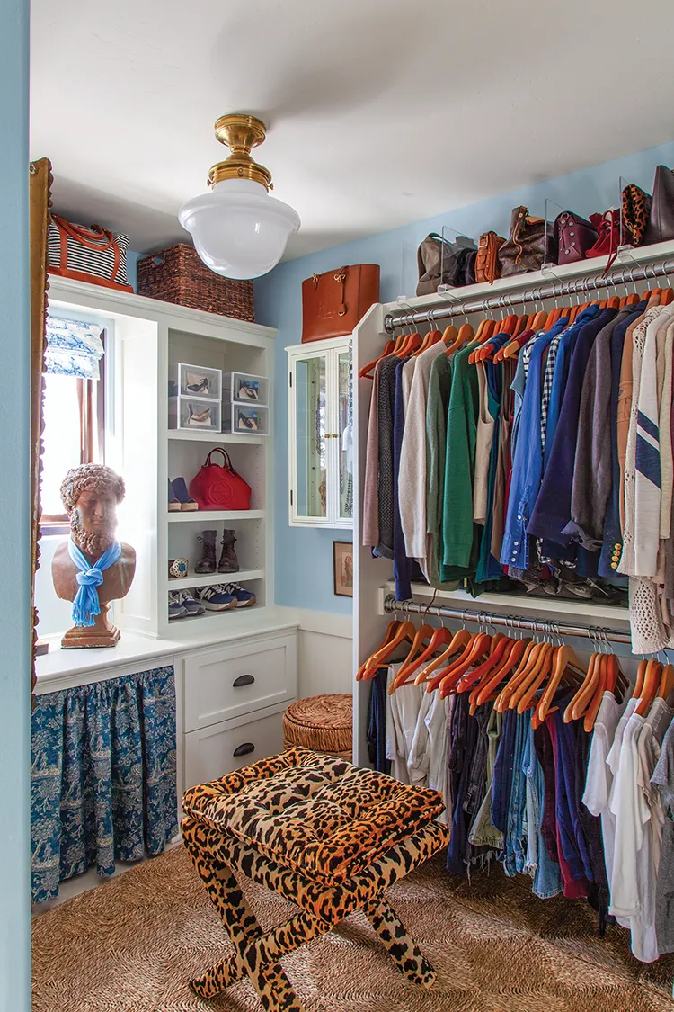 closet in coastal cottage