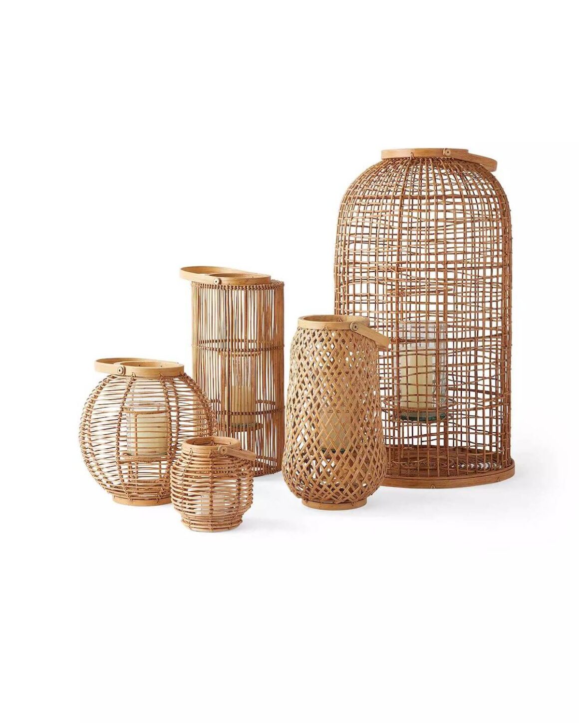 Tortola rattan lanterns