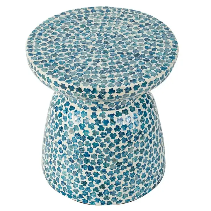 outdoor round side table with chalice shape