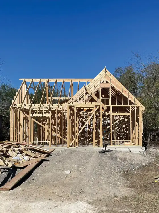 Project House Austin house framing