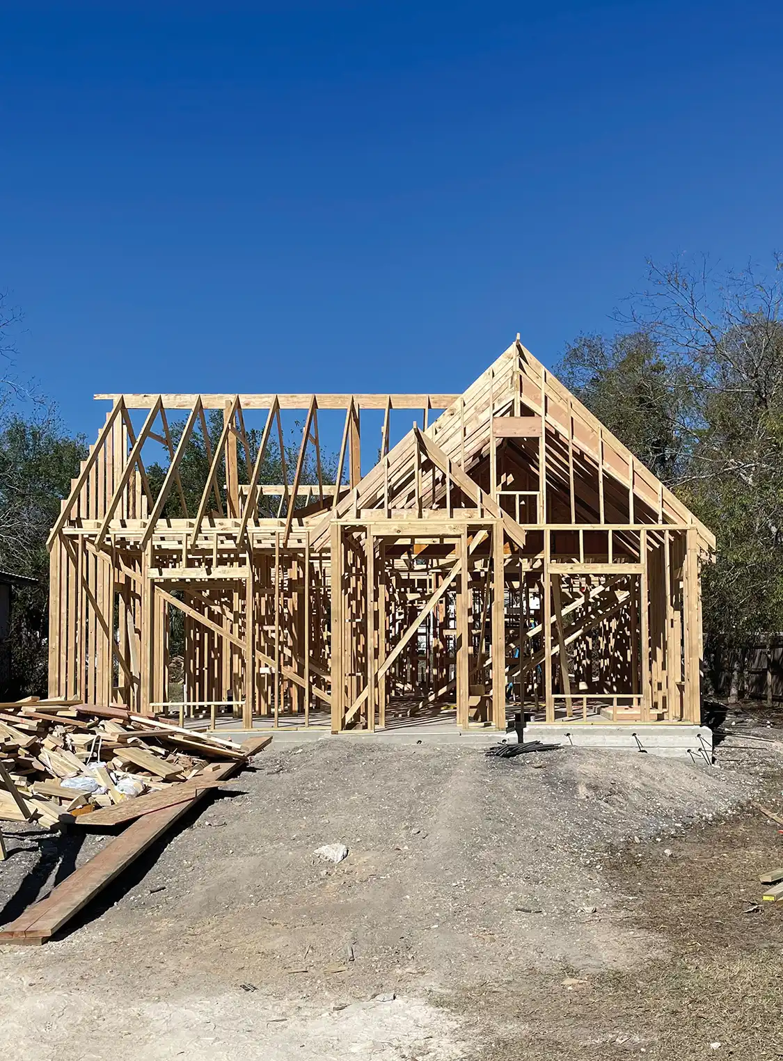 Project House Austin house framing